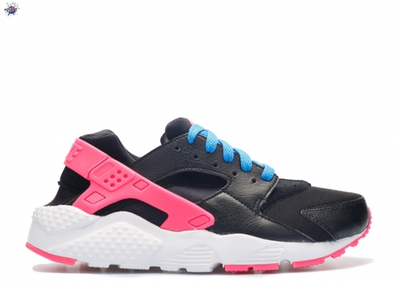 Meilleures Nike Air Huarache Run (Gs) Noir Rose (654280-004)