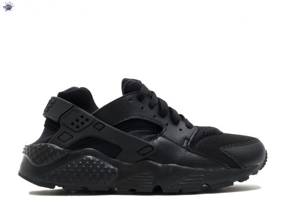 Meilleures Nike Air Huarache Run (Gs) "Triple Noir" Noir (654275-016)