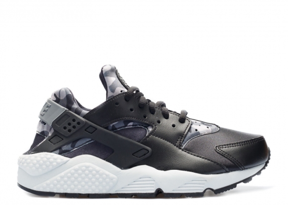 Meilleures Nike Air Huarache Run Print Noir Gris (725076-003)