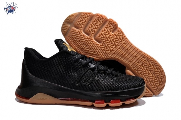 Meilleures Nike KD VIII 8 Woven Noir Métallique Or