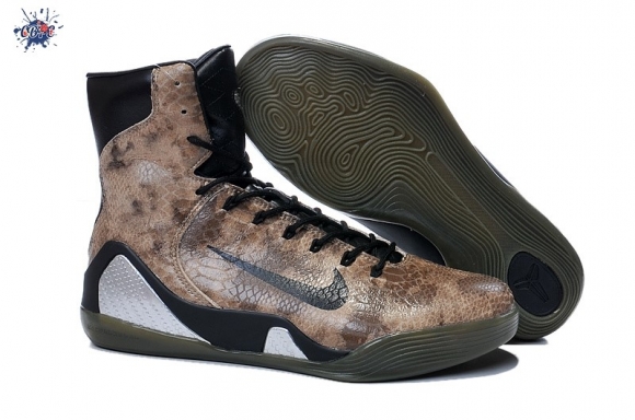 Meilleures Nike Kobe IX 9 Elite High Ext Qs "Snakeskin"Marron