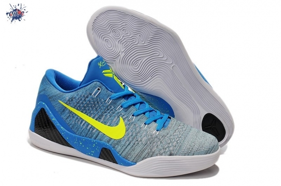 Meilleures Nike Kobe IX 9 Elite Low Bleu Jaune