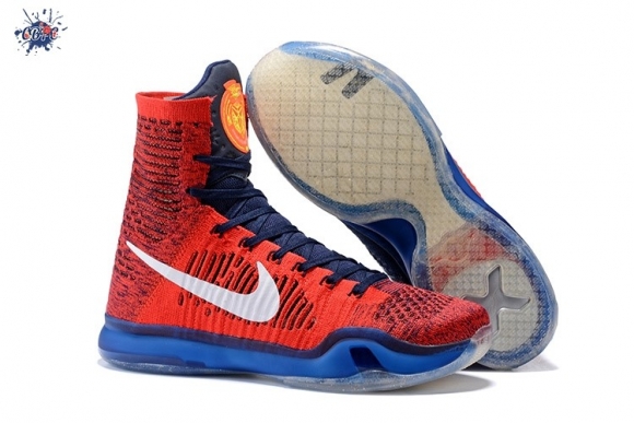 Meilleures Nike Kobe X 10 Elite High "American" Rouge Blanc