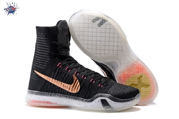 Meilleures Nike Kobe X 10 Elite High Noir Métallique Rouge