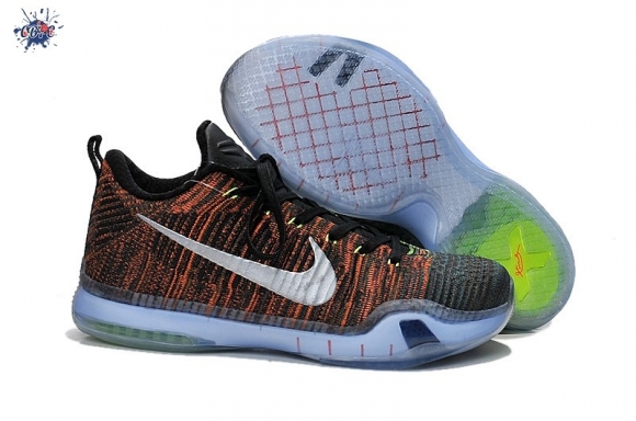 Meilleures Nike Kobe X 10 Low Elite "Htm Race Car" Vert Orange Noir