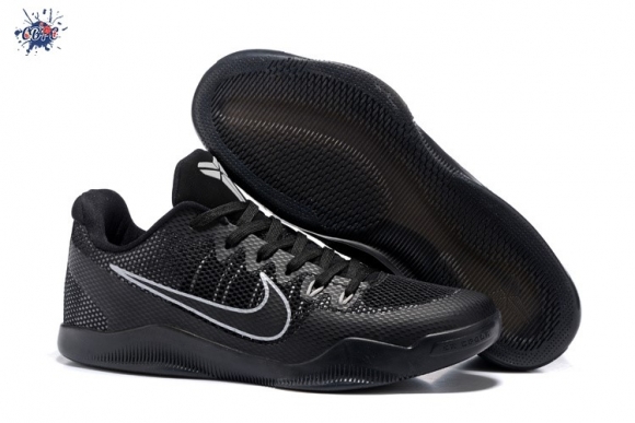 Meilleures Nike Kobe XI 11 Em Noir Argent Rouge