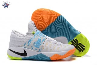 Meilleures Nike Kyrie Irving II 2 Flyknit Blanc Orange Bleu Volt