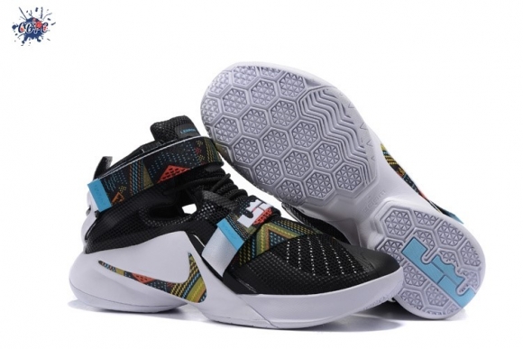 Meilleures Nike Lebron Soldier IX 9 Noir Bleu Multicolore