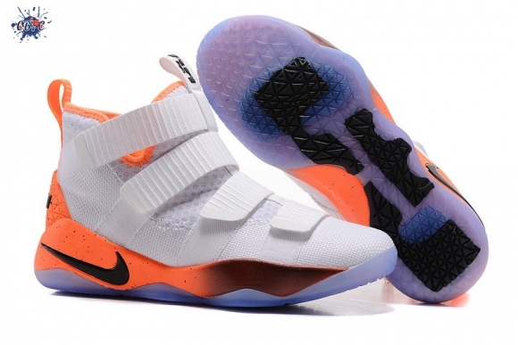 Meilleures Nike Lebron Soldier XI 11 Blanc Orange Noir