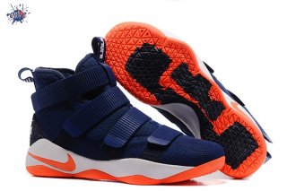 Meilleures Nike Lebron Soldier XI 11 Marine Orange Blanc