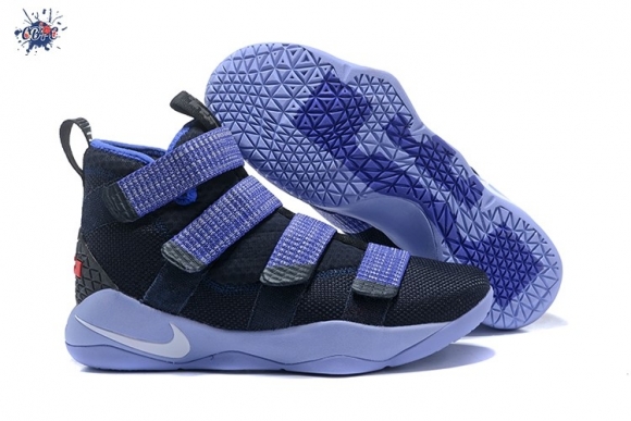 Meilleures Nike Lebron Soldier XI 11 Noir Bleu Gris