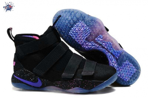 Meilleures Nike Lebron Soldier XI 11 Noir Pourpre Rose