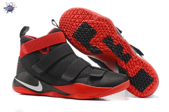 Meilleures Nike Lebron Soldier XI 11 Noir Rouge Argent