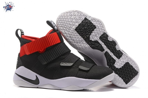 Meilleures Nike Lebron Soldier XI 11 Noir Rouge Blanc