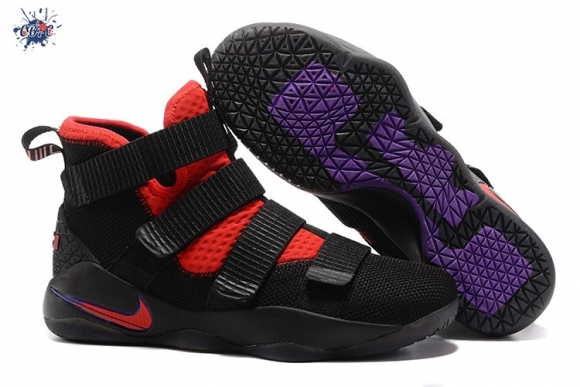 Meilleures Nike Lebron Soldier XI 11 Noir Rouge Pourpre