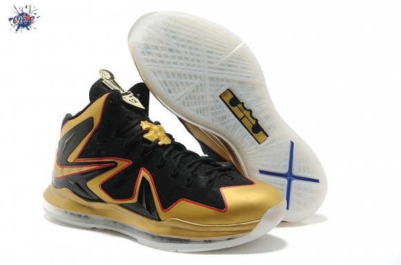 Meilleures Nike Lebron X 10 "Championship" Or Noir