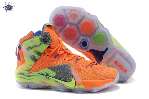 Meilleures Nike Lebron XII 12 "Six Meridians" Volt Orange