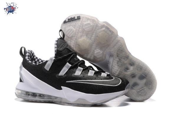 Meilleures Nike Lebron XIII 13 Low Noir Blanc Argent