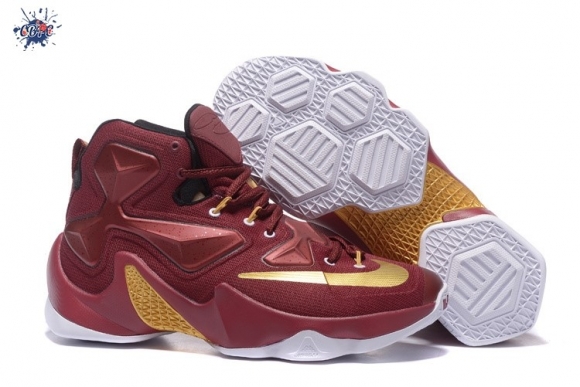 Meilleures Nike Lebron XIII 13 Rouge Métallique Or