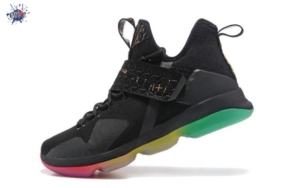 Meilleures Nike Lebron XIV 14 Rise And Shine Noir Vert Rouge