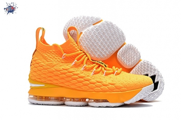 Meilleures Nike Lebron XV 15 Enfant Jaune Blanc