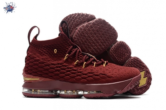 Meilleures Nike Lebron XV 15 Enfant Rouge Or