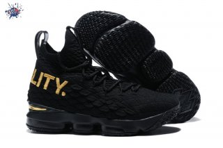 Meilleures Nike Lebron XV 15 "Equality" Noir Or (897648-007)