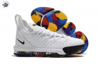 Meilleures Nike Lebron XVI 16 Blanc Multicolore Black