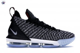 Meilleures Nike Lebron XVI 16 "Oreo" Noir Métallique Argent (ao2588-006)