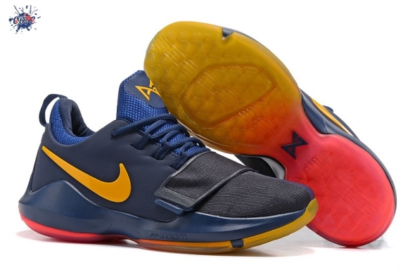 Meilleures Nike PG 1 Marine Noir Rouge Jaune