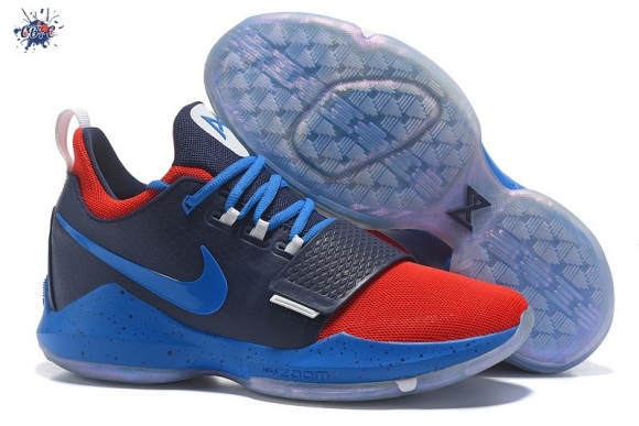 Meilleures Nike PG 1 Rouge Noir Bleu