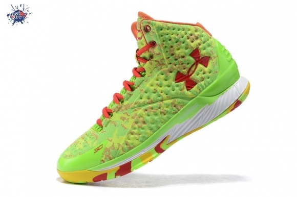 Meilleures Under Armour Curry 1 Camo Volt Jaune Rouge