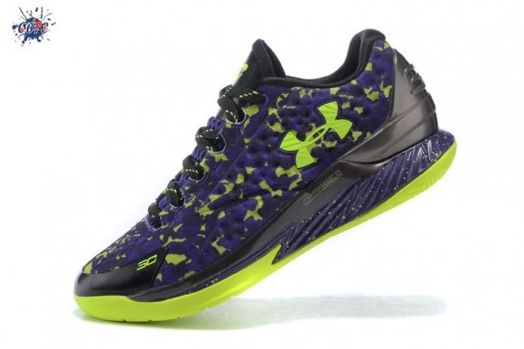 Meilleures Under Armour Curry 1 Low Camo Pourpre Vert