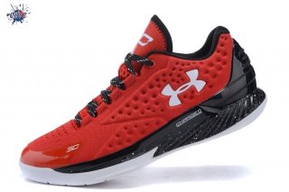 Meilleures Under Armour Curry 1 Low Rouge Noir Blanc