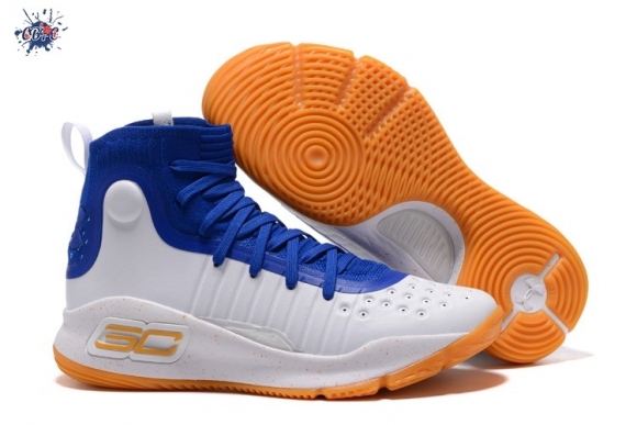 Meilleures Under Armour Curry 4 Blanc Bleu Orange