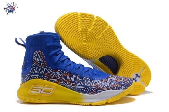 Meilleures Under Armour Curry 4 Bleu Jaune Multicolore