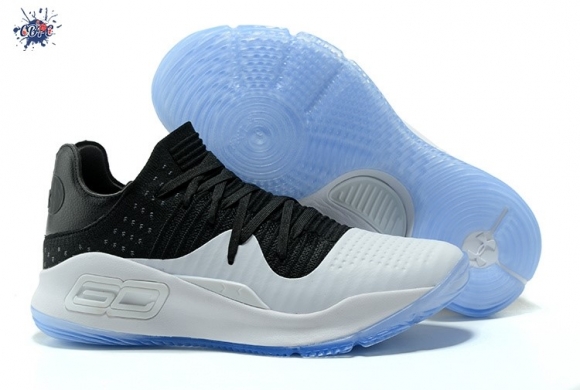 Meilleures Under Armour Curry 4 Low Blanc Noir