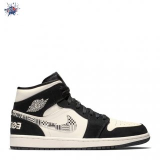 Meilleures Air Jordan 1 Mid "Equality" Bhm Noir Bianco (852542-010)