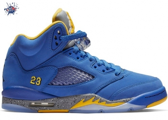 Meilleures Air Jordan 5 Retro (GS) Laney Bleu (CI3287-400)