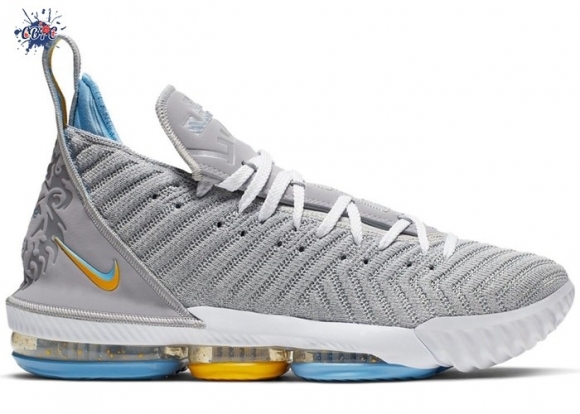 Meilleures Nike Lebron XVI 16 Mpls Lakers Gris Bleu (CK4765-001)