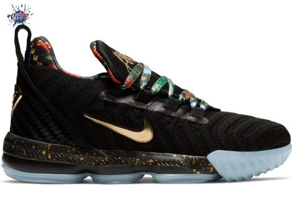 Meilleures Nike Lebron XVI 16 (PS) Watch The Throne Kid Noir (CJ6707-001)