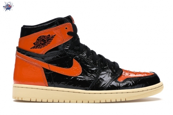 Meilleures Air Jordan 1 High Retro "Shattered Backboard 3.0" Noir Orange (555088-028)