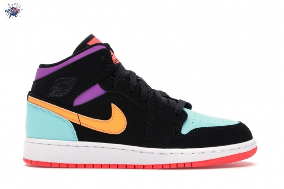 Meilleures Air Jordan 1 Mid (GS) Multicolore (554725-083)