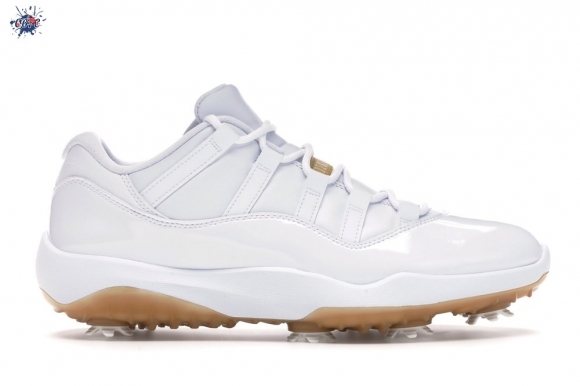 Meilleures Air Jordan 11 Low Retro Golf "Metallic Gold" Blanc (AQ0963-102)