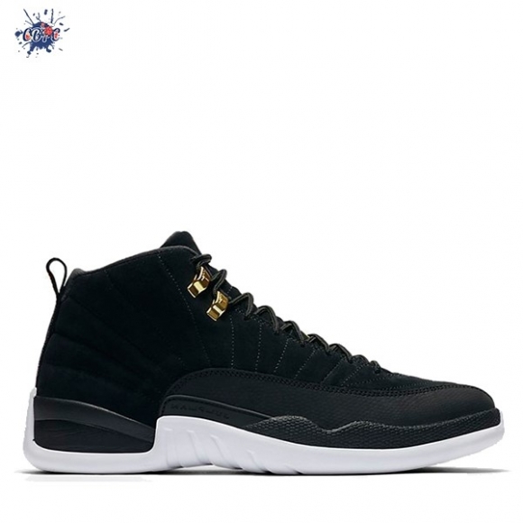 Meilleures Air Jordan 12 "Reverse Taxi" Noir (130690-017)