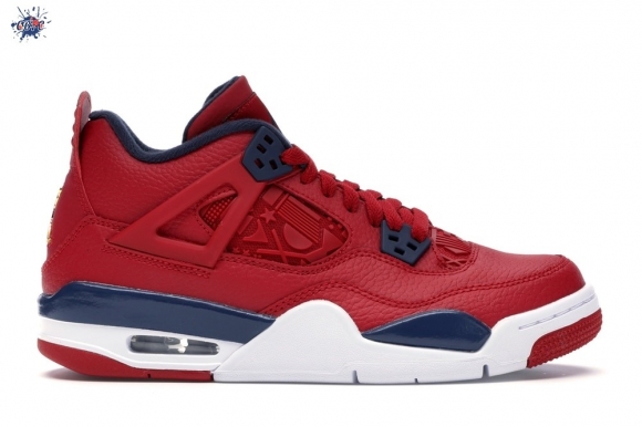 Meilleures Air Jordan 4 (GS) Retro "Fiba" 2019 Rouge (408452-617)