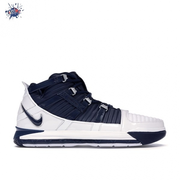 Meilleures Nike Lebron III 3 (2019) Blanc Marine (AO2434-103)