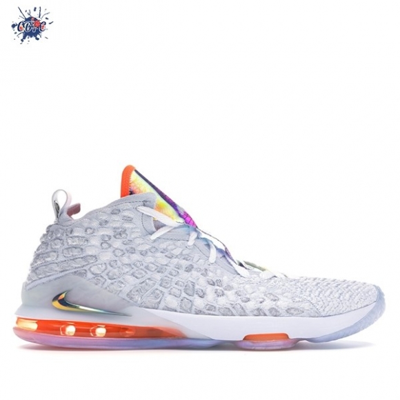 Meilleures Nike Lebron XVII 17 (GS) "Future Air" Blanc Gris Orange (CT4136-100)