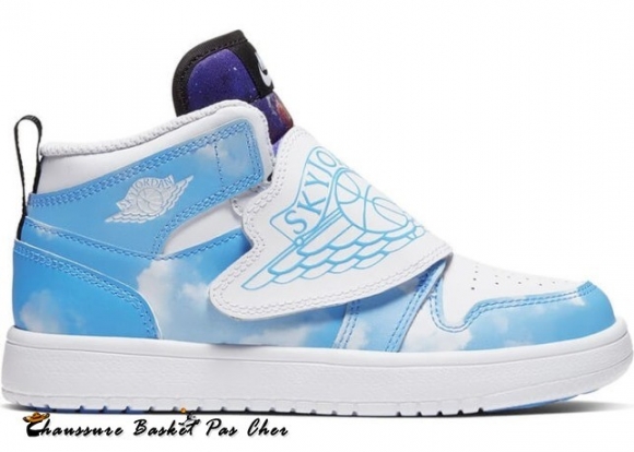 Air Jordan Sky Jordan 1 Fearless (Ps) Blanc Bleu (CT2477-400)