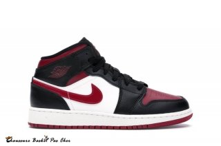 Jordan 1 Mid BRouge Toe (Gs) Noble Rouge (554725-066)